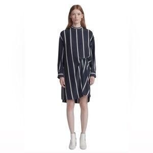 RAG & BONE | “Jacklin” 100% Silk Draped Striped Shirt Dress | Small